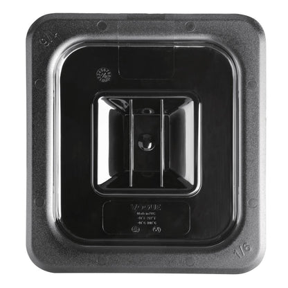 Vogue Black Polycarbonate 1/6 Gastronorm Container Lid • PAS-U478