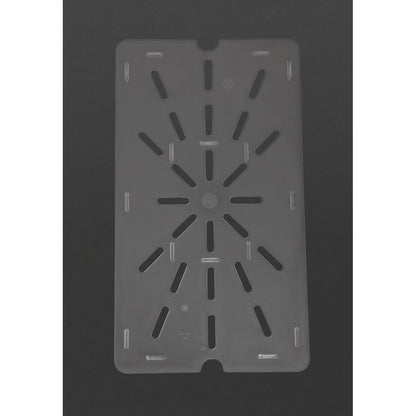 Vogue Clear Polycarbonate 1/1 Gastronorm Drainer Plate • PAS-U485