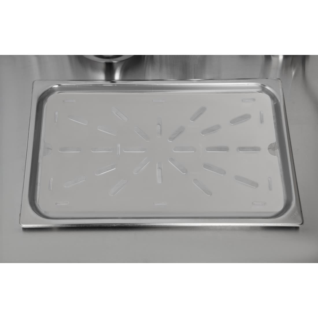 Vogue Clear Polycarbonate 1/1 Gastronorm Drainer Plate • PAS-U485