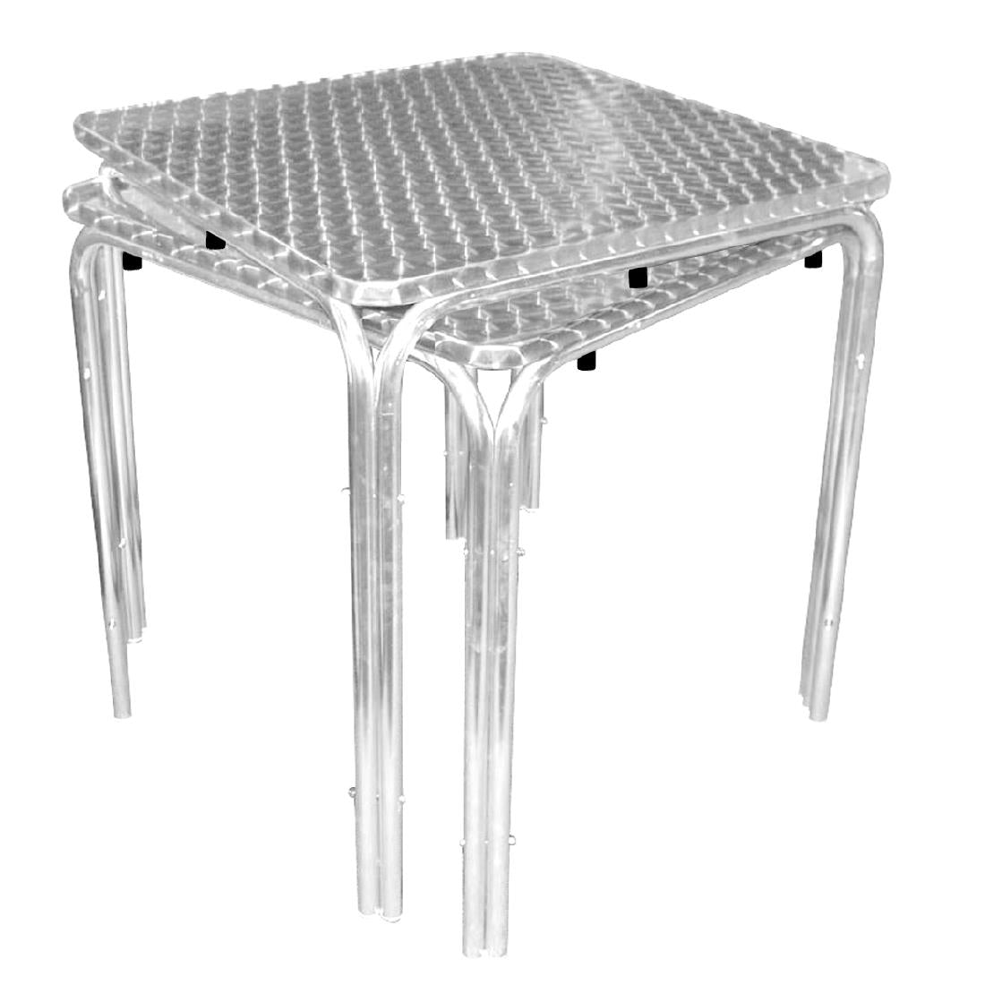 Bolero Square Stacking Table Stainless Steel 700mm • PAS-U505