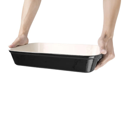 Vogue Black Cast Iron Roasting Dish 3080ml • PAS-U571