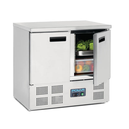 Polar G-Series Double Door Counter Fridge 240Ltr • PAS-U636-A