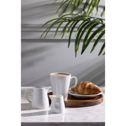 Olympia Whiteware Jug - 170ml 5.74fl oz (6 Pack) (With handle. 170ml. Pack quantity 6) • PAS-U819