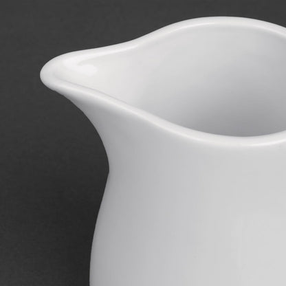 Olympia Whiteware Jug - 305ml 10.31fl oz (6 Pack) (With handle. 305ml. Pack quantity 6) • PAS-U821