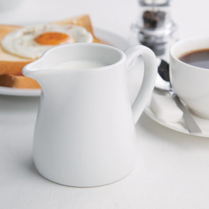 Olympia Whiteware Jug - 305ml 10.31fl oz (6 Pack) (With handle. 305ml. Pack quantity 6) • PAS-U821