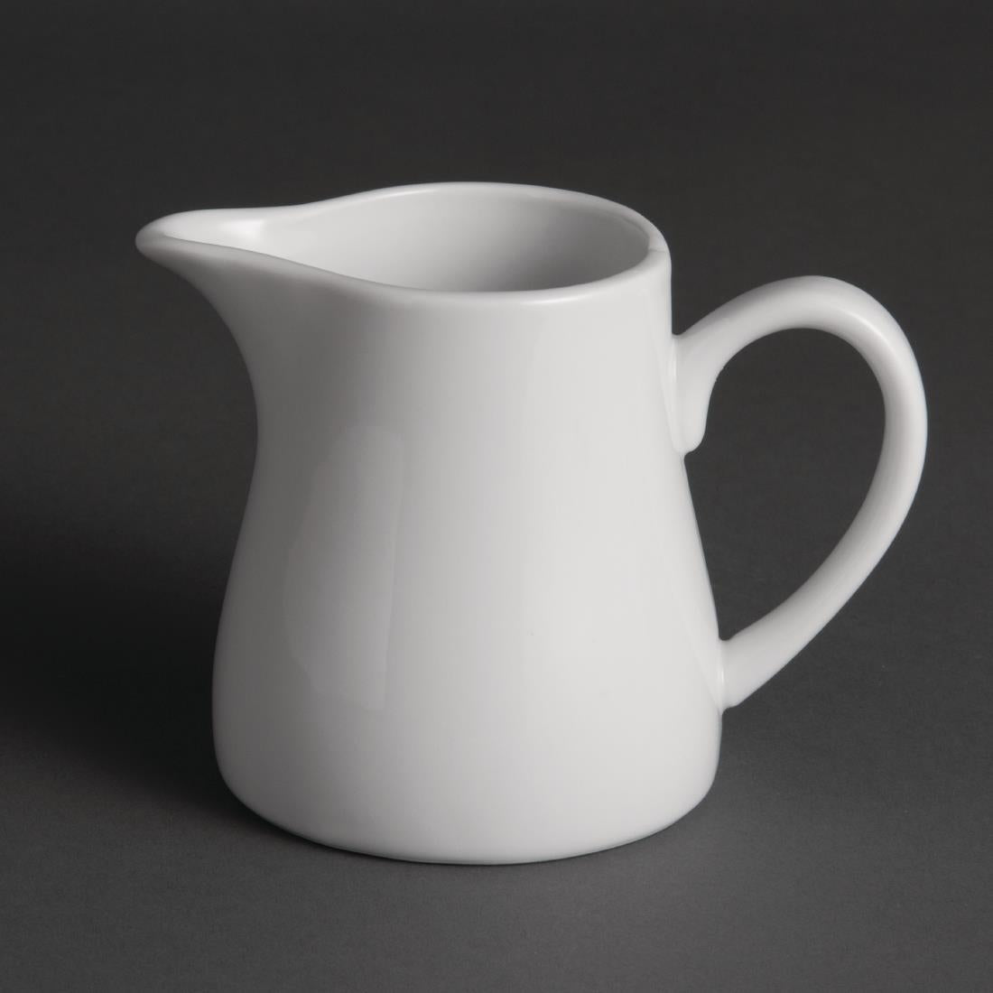 Olympia Whiteware Jug - 305ml 10.31fl oz (6 Pack) (With handle. 305ml. Pack quantity 6) • PAS-U821