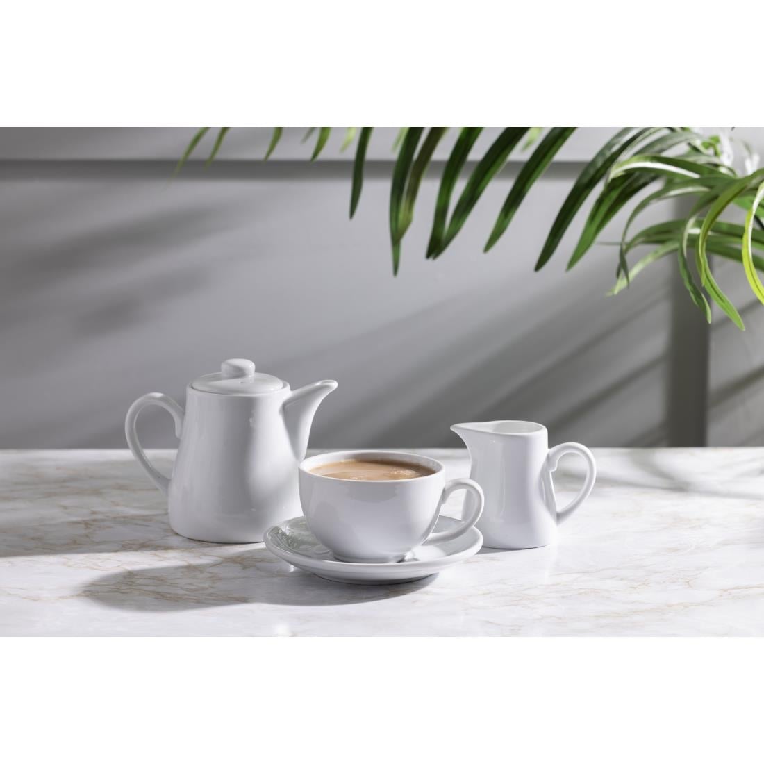 Olympia Whiteware Jug - 170ml 5.74fl oz (6 Pack) (With handle. 170ml. Pack quantity 6) • PAS-U819