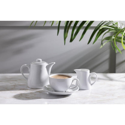 Olympia Whiteware Jug - 170ml 5.74fl oz (6 Pack) (With handle. 170ml. Pack quantity 6) • PAS-U819