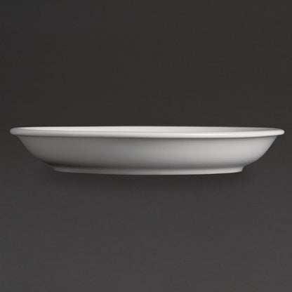 Olympia Whiteware Cappuccino Cup Saucer (Fits U827) - 180mm 7 1/10" (12 Pack) (180mm. Pack quantity 12) • PAS-U828