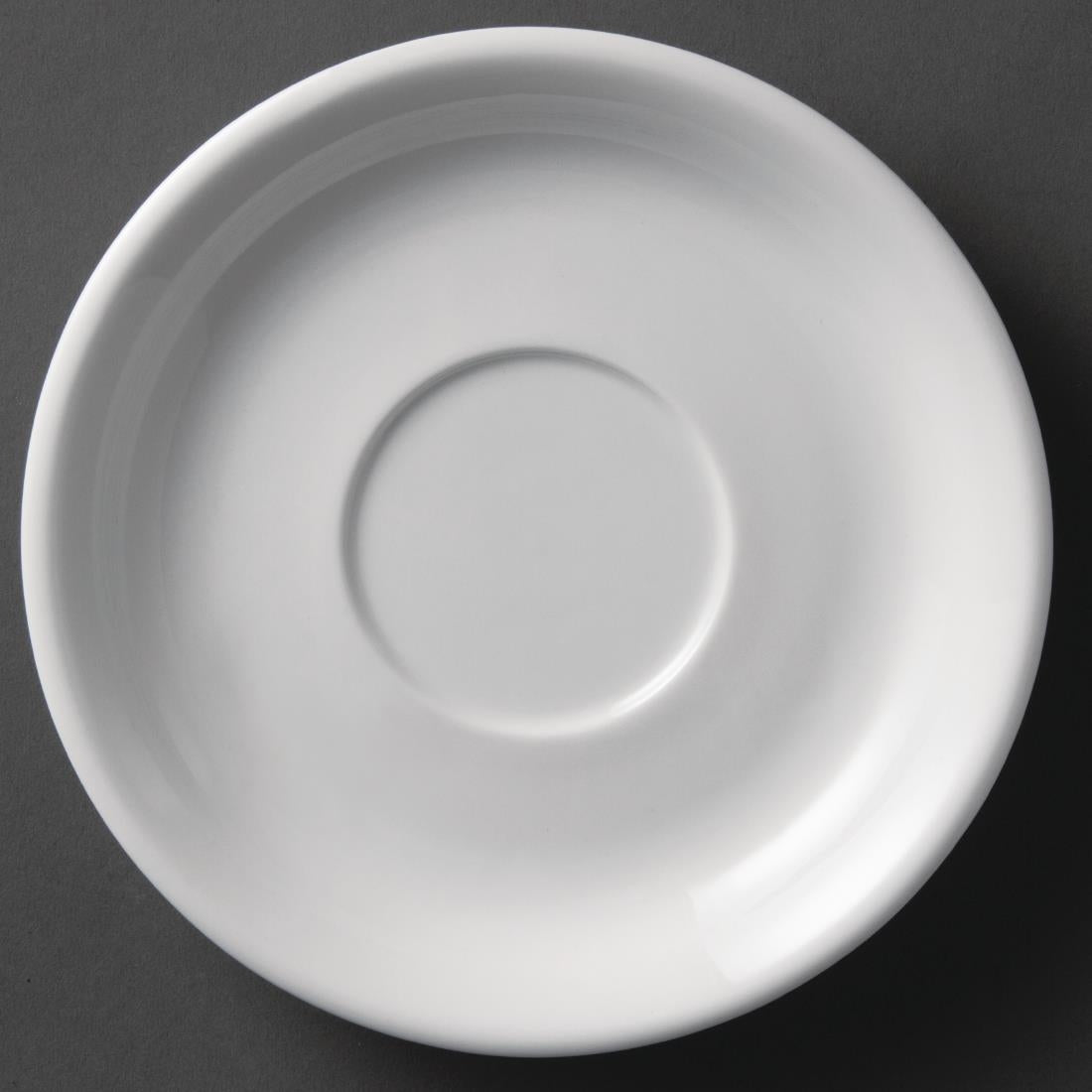 Olympia Whiteware Cappuccino Cup Saucer (Fits U827) - 180mm 7 1/10" (12 Pack) (180mm. Pack quantity 12) • PAS-U828