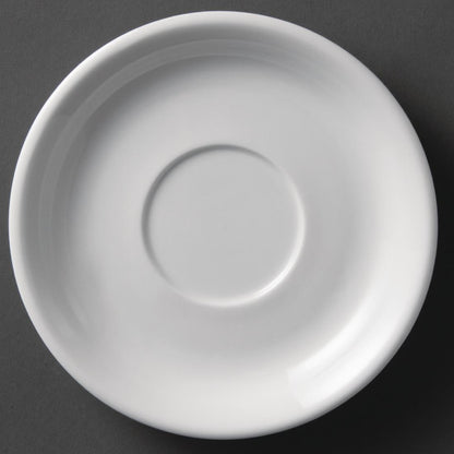 Olympia Whiteware Cappuccino Cup Saucer (Fits U827) - 180mm 7 1/10" (12 Pack) (180mm. Pack quantity 12) • PAS-U828