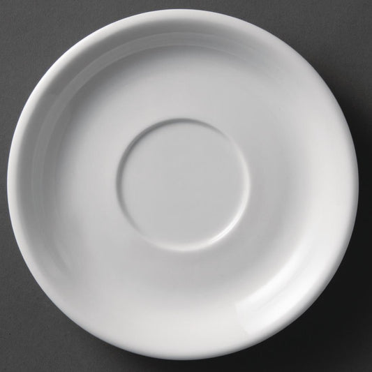 Olympia Whiteware Cappuccino Cup Saucer (Fits U827) - 180mm 7 1/10" (12 Pack) (180mm. Pack quantity 12) • PAS-U828