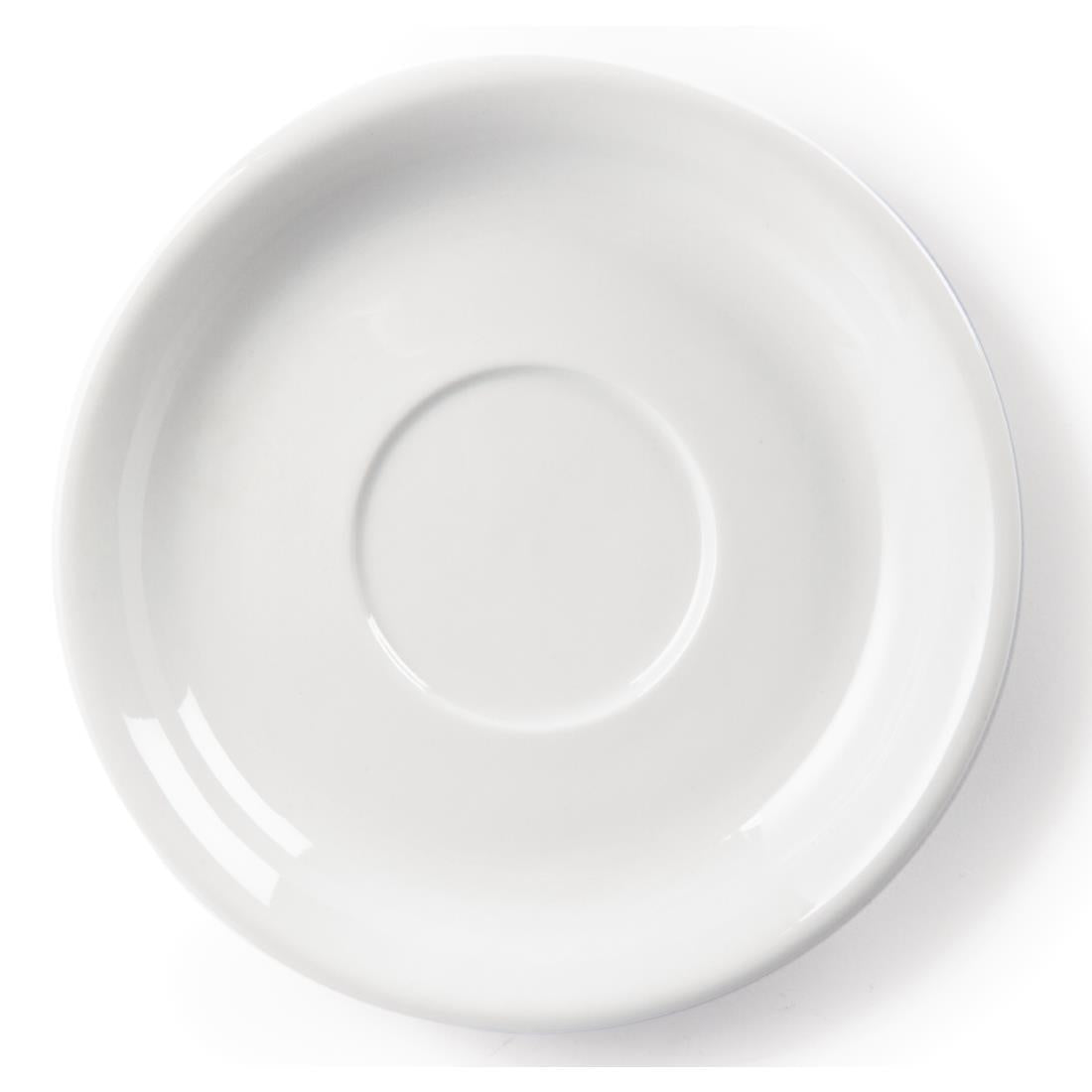 Olympia Whiteware Cappuccino Cup Saucer (Fits U827) - 180mm 7 1/10" (12 Pack) (180mm. Pack quantity 12) • PAS-U828