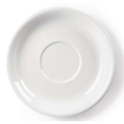 Olympia Whiteware Cappuccino Cup Saucer (Fits U827) - 180mm 7 1/10" (12 Pack) (180mm. Pack quantity 12) • PAS-U828