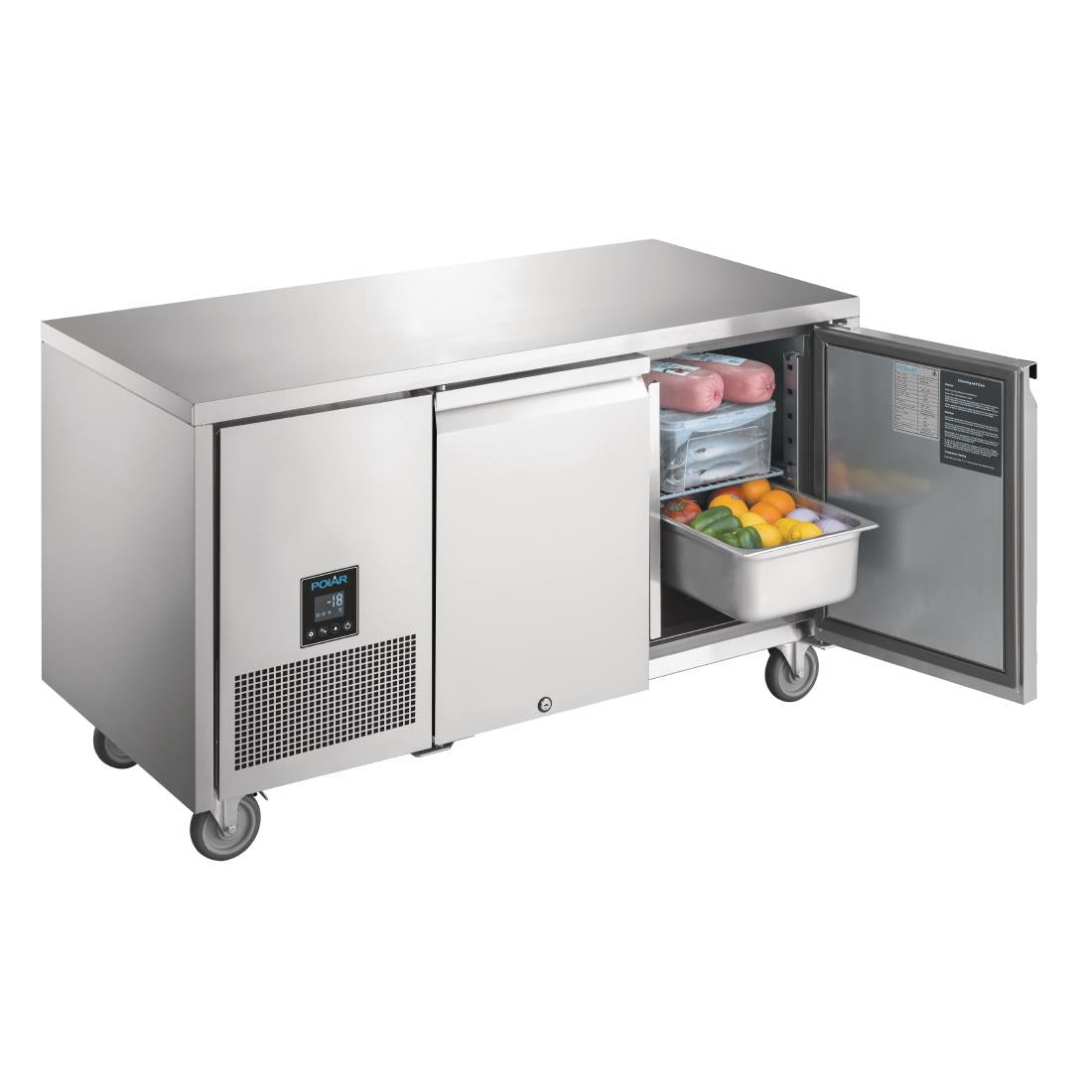Polar U-Series Premium Double Door Counter Freezer 267Ltr • PAS-UA006-A