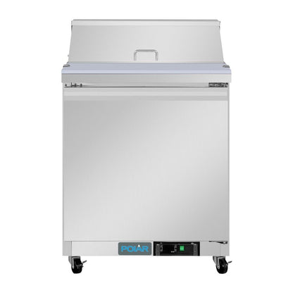 Polar U-Series Single Door Mega Top Prep Counter Fridge 154Ltr • PAS-UA009-A