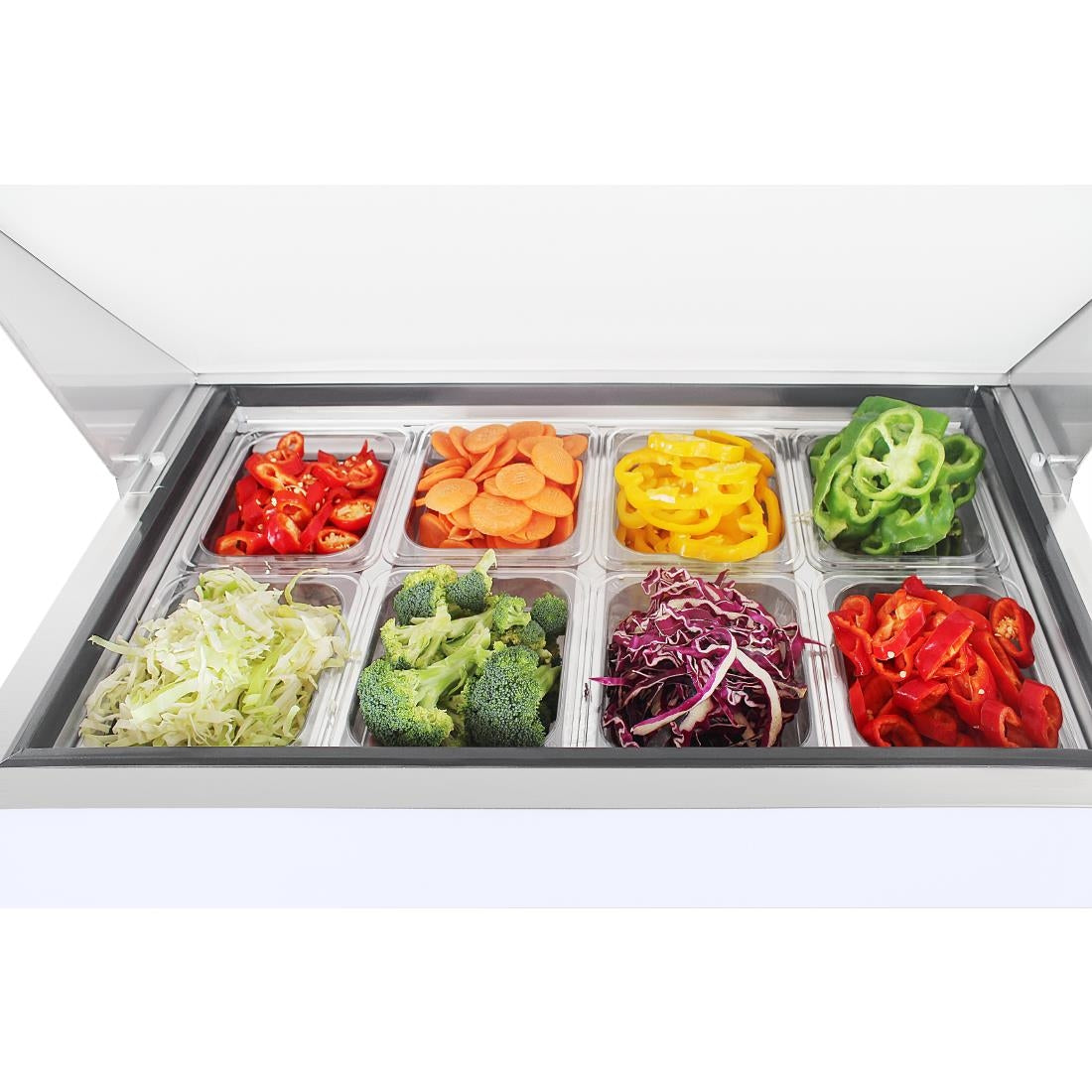 Polar U-Series Single Door Mega Top Prep Counter Fridge 154Ltr • PAS-UA009-A