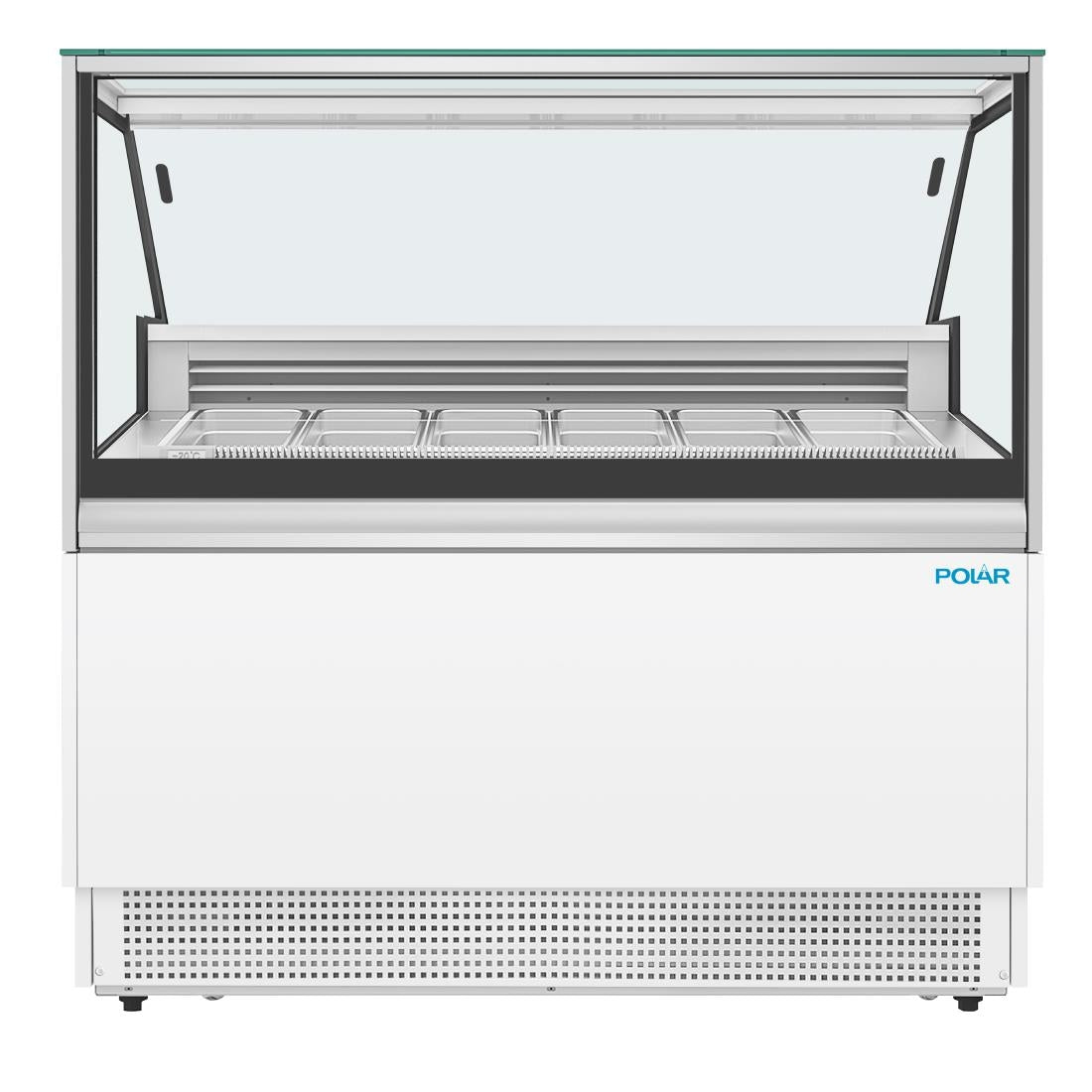 Polar U-Series 6 Pan Ice Cream Serve Over Cabinet Freezer • PAS-UA058-A