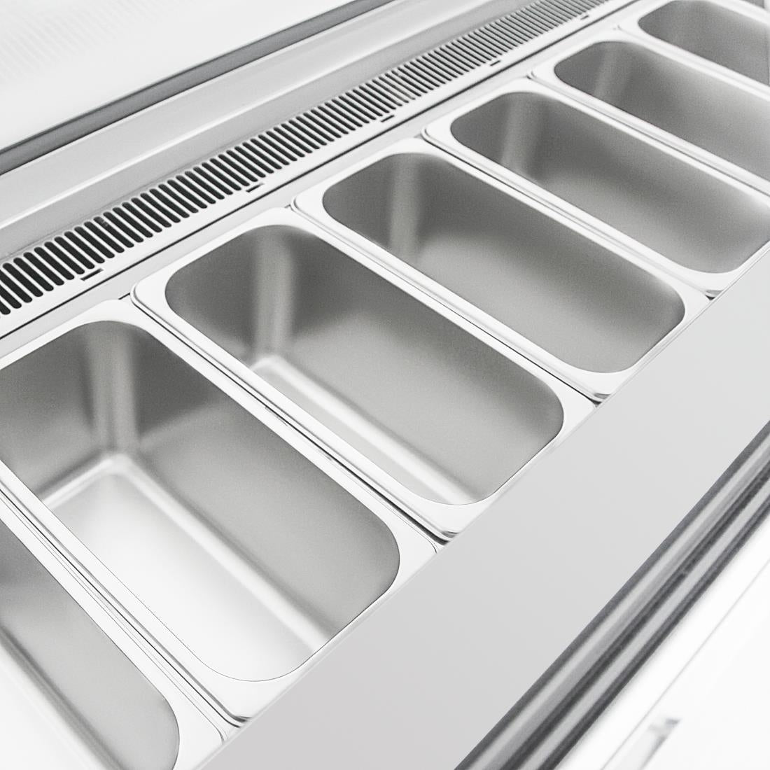 Polar U-Series 6 Pan Ice Cream Serve Over Cabinet Freezer • PAS-UA058-A