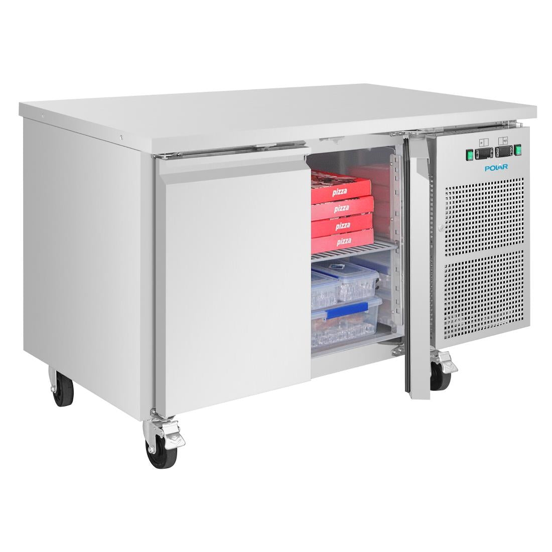 Polar U-Series Double Door Counter Fridge/Freezer • PAS-UA086-A