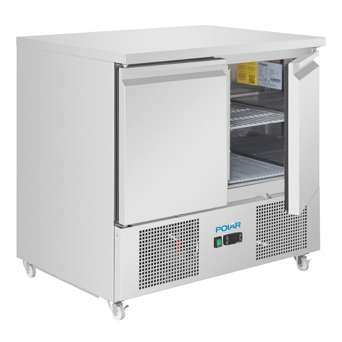 Polar U-Series Ventilated Two Door Counter Fridge • PAS-UA089-A
