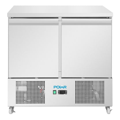 Polar U-Series Ventilated Two Door Counter Fridge • PAS-UA089-A