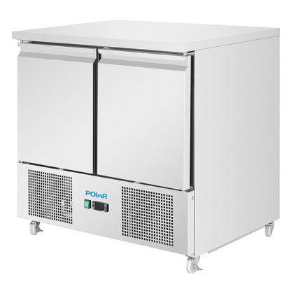 Polar U-Series Ventilated Two Door Counter Fridge • PAS-UA089-A
