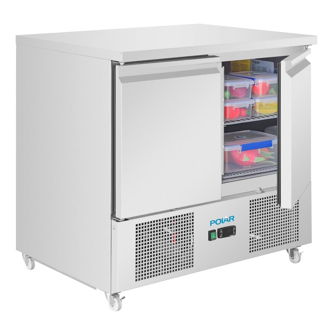 Polar U-Series Ventilated Two Door Counter Fridge • PAS-UA089-A