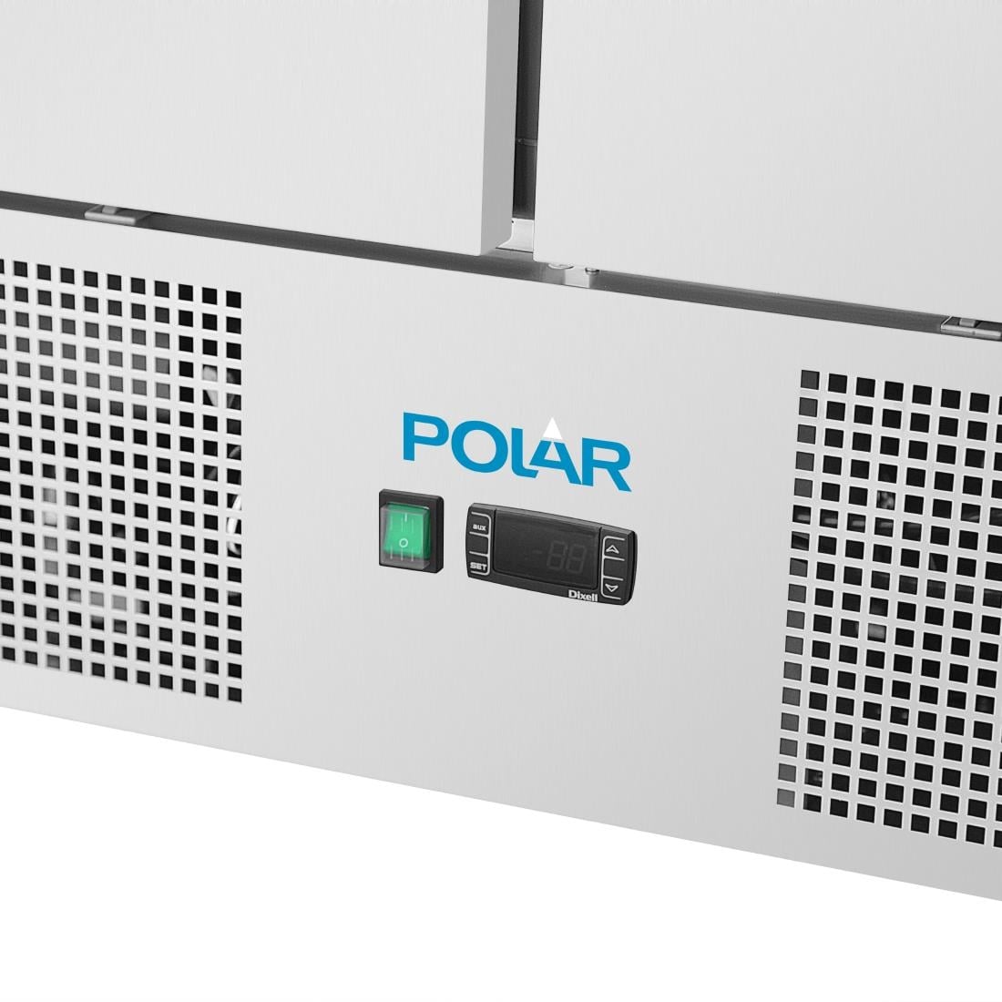 Polar U-Series Ventilated Two Door Counter Fridge • PAS-UA089-A