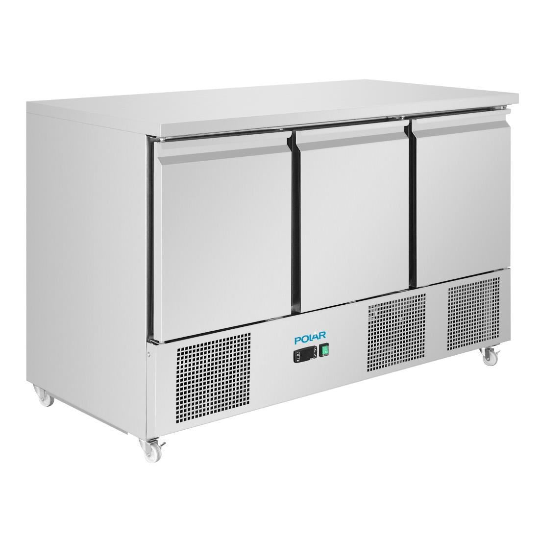 Polar U-Series Ventilated Three Door Counter Fridge • PAS-UA090-A