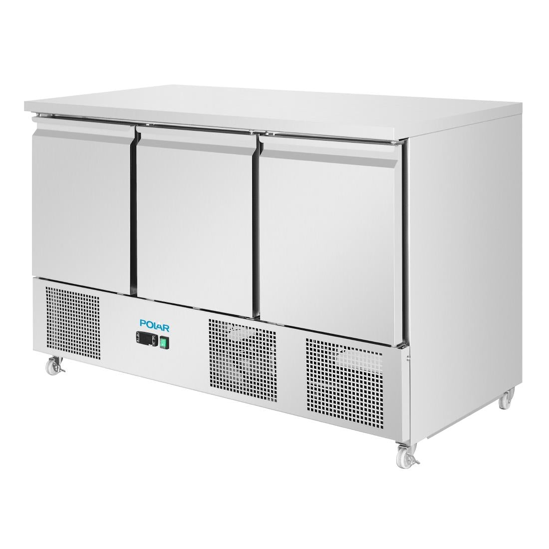 Polar U-Series Ventilated Three Door Counter Fridge • PAS-UA090-A