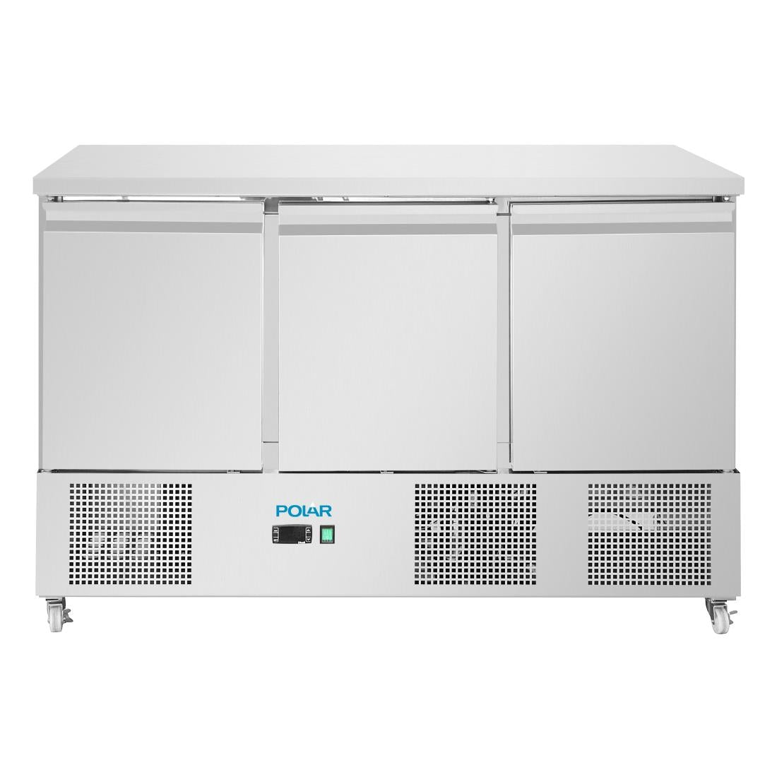 Polar U-Series Ventilated Three Door Counter Fridge • PAS-UA090-A