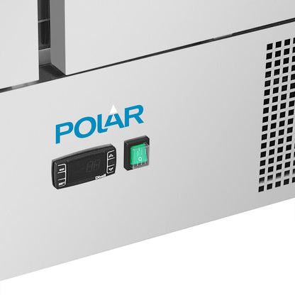 Polar U-Series Ventilated Three Door Counter Fridge • PAS-UA090-A