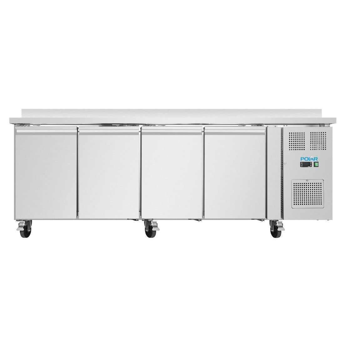 Polar U-Series Four Door Counter Fridge with Upstand • PAS-UA095-A