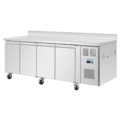 Polar U-Series Four Door Counter Fridge with Upstand • PAS-UA095-A