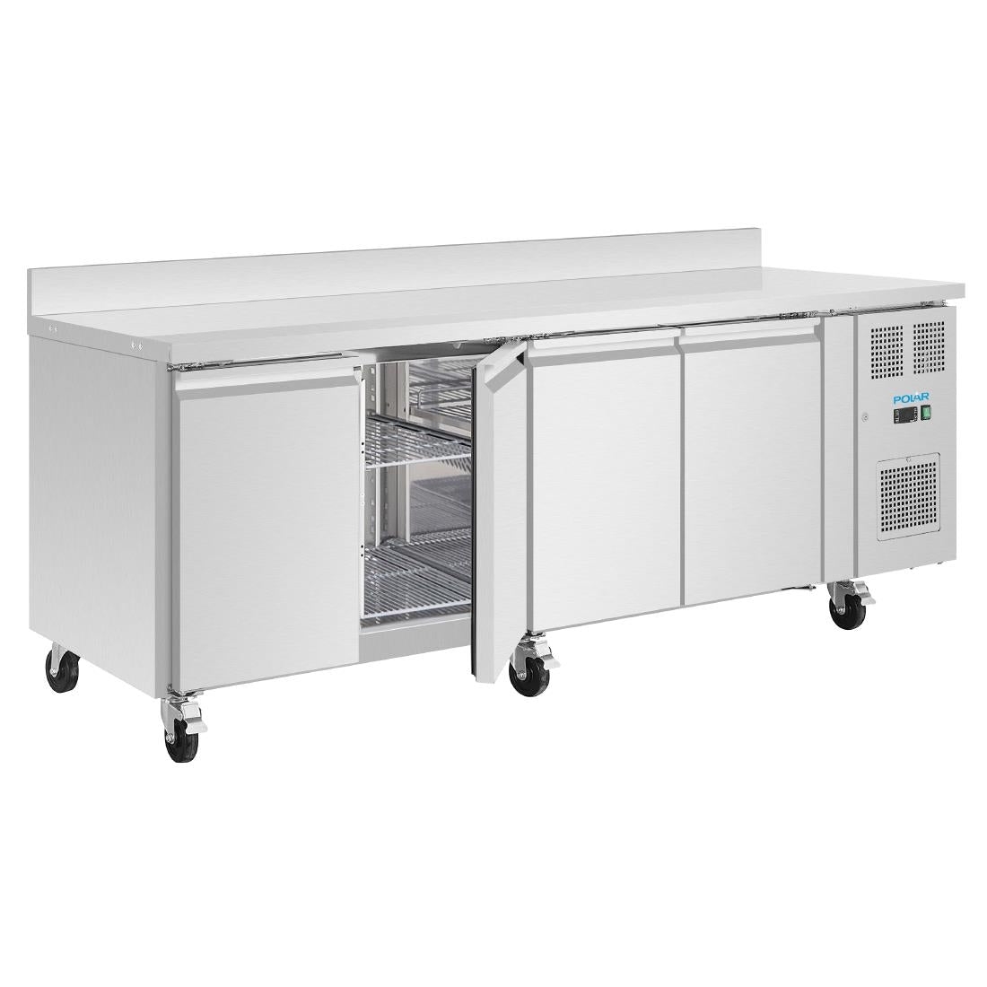 Polar U-Series Four Door Counter Fridge with Upstand • PAS-UA095-A