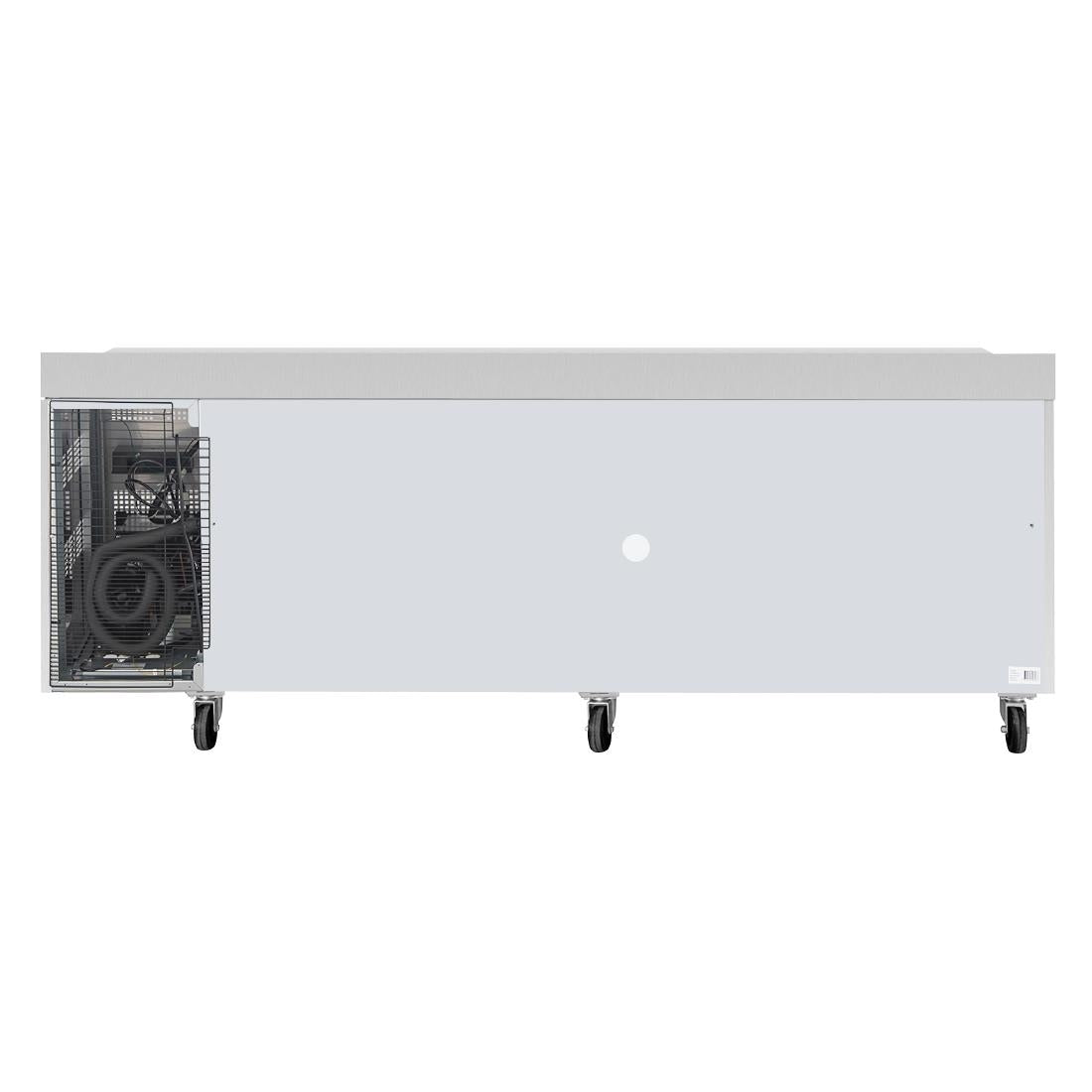 Polar U-Series Four Door Counter Fridge with Upstand • PAS-UA095-A