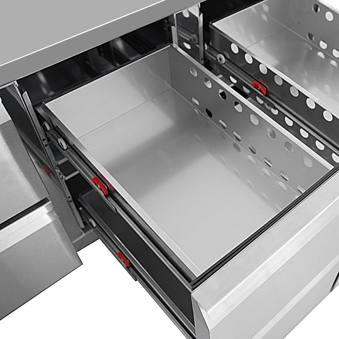 Polar U-Series Six Drawer Gastronorm Counter Fridge • PAS-UA101-A