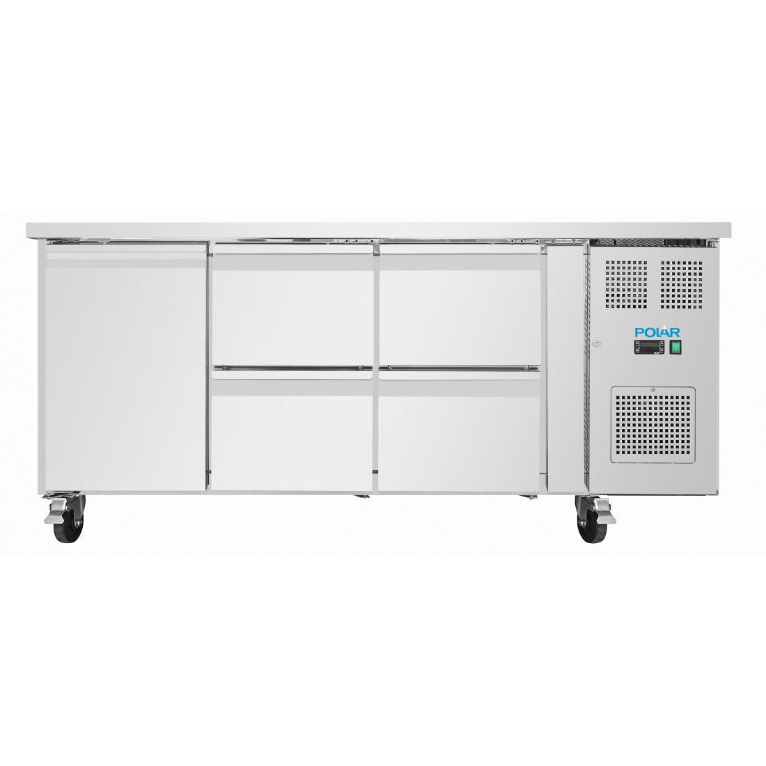 Polar U-Series Counter Fridge Four Drawers and One Door • PAS-UA103-A