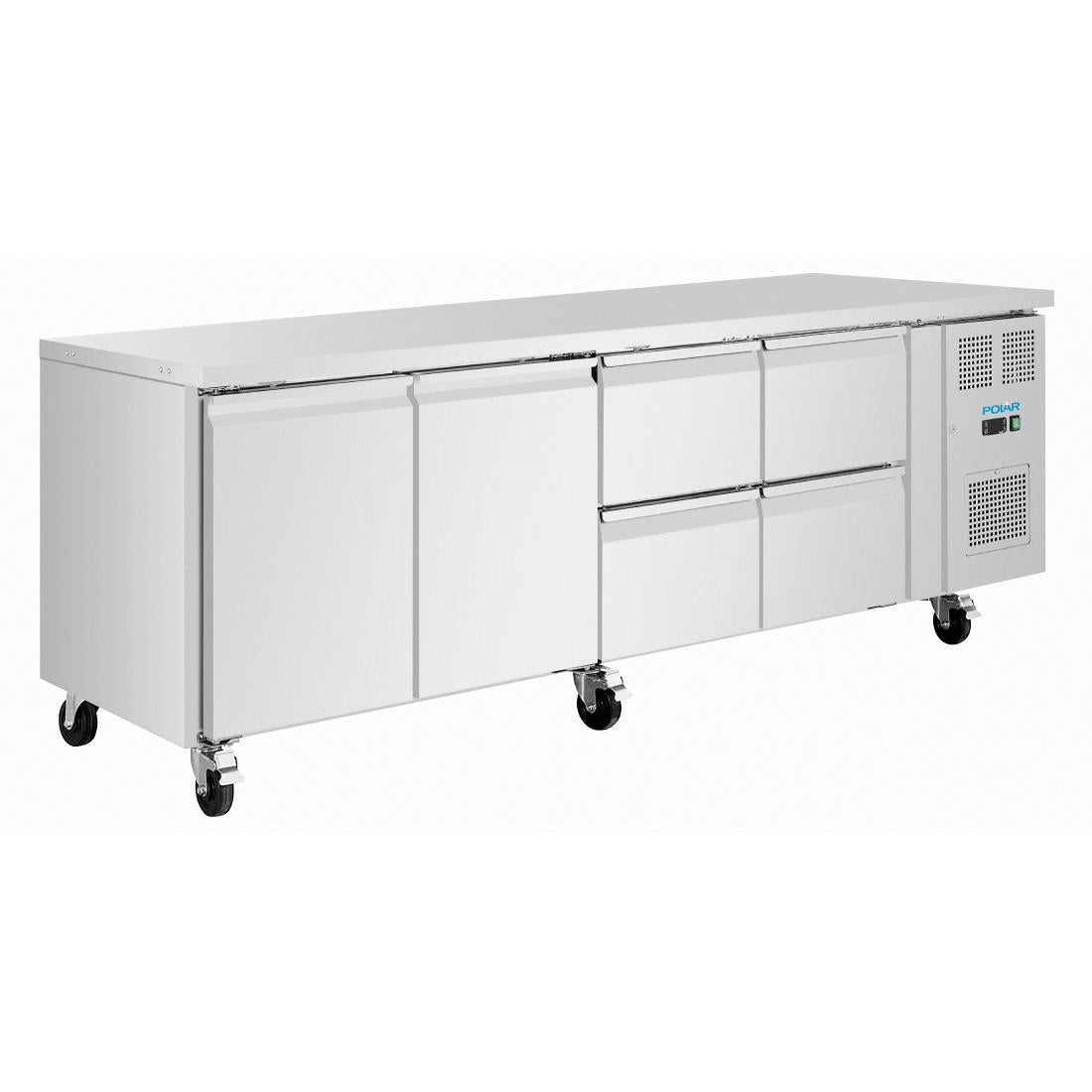 Polar U-Series Double Door Counter Fridge 616Ltr • PAS-UA104-A
