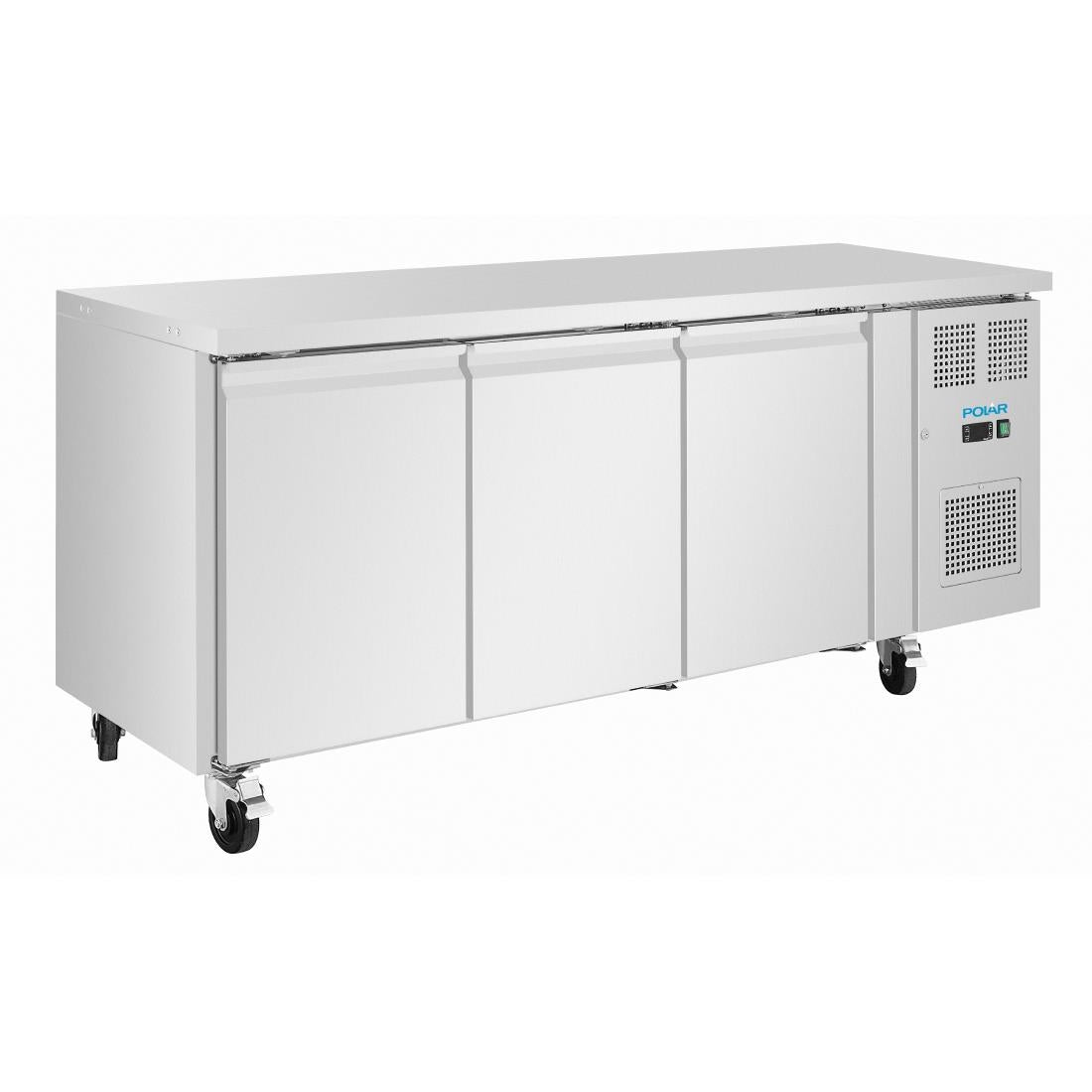 Polar U-Series Triple Door Slimline Counter Fridge 398Ltr • PAS-UA106-A
