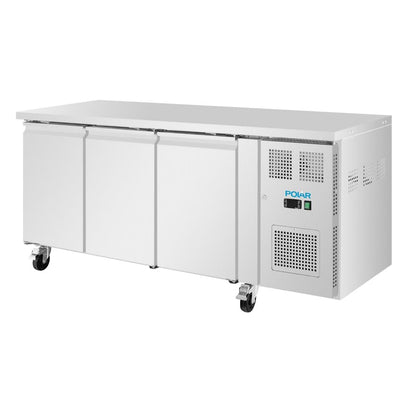 Polar U-Series Triple Door Slimline Counter Fridge 398Ltr • PAS-UA106-A