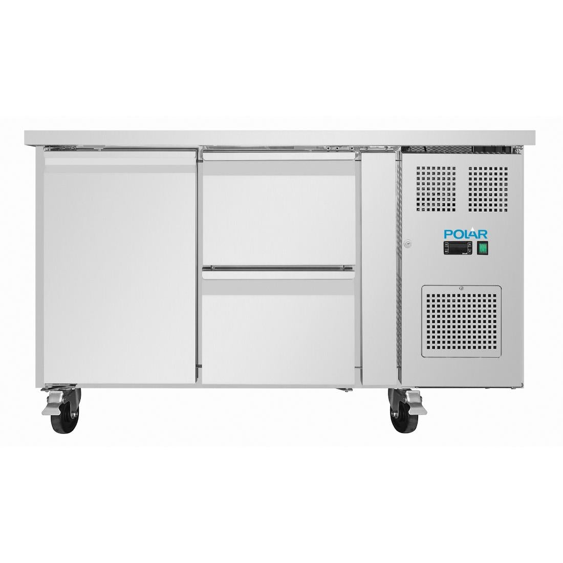 Polar U-Series One Door and Two Drawer Counter Fridge • PAS-UA108-A