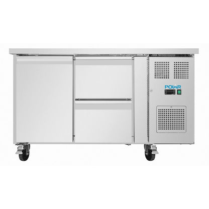 Polar U-Series One Door and Two Drawer Counter Fridge • PAS-UA108-A