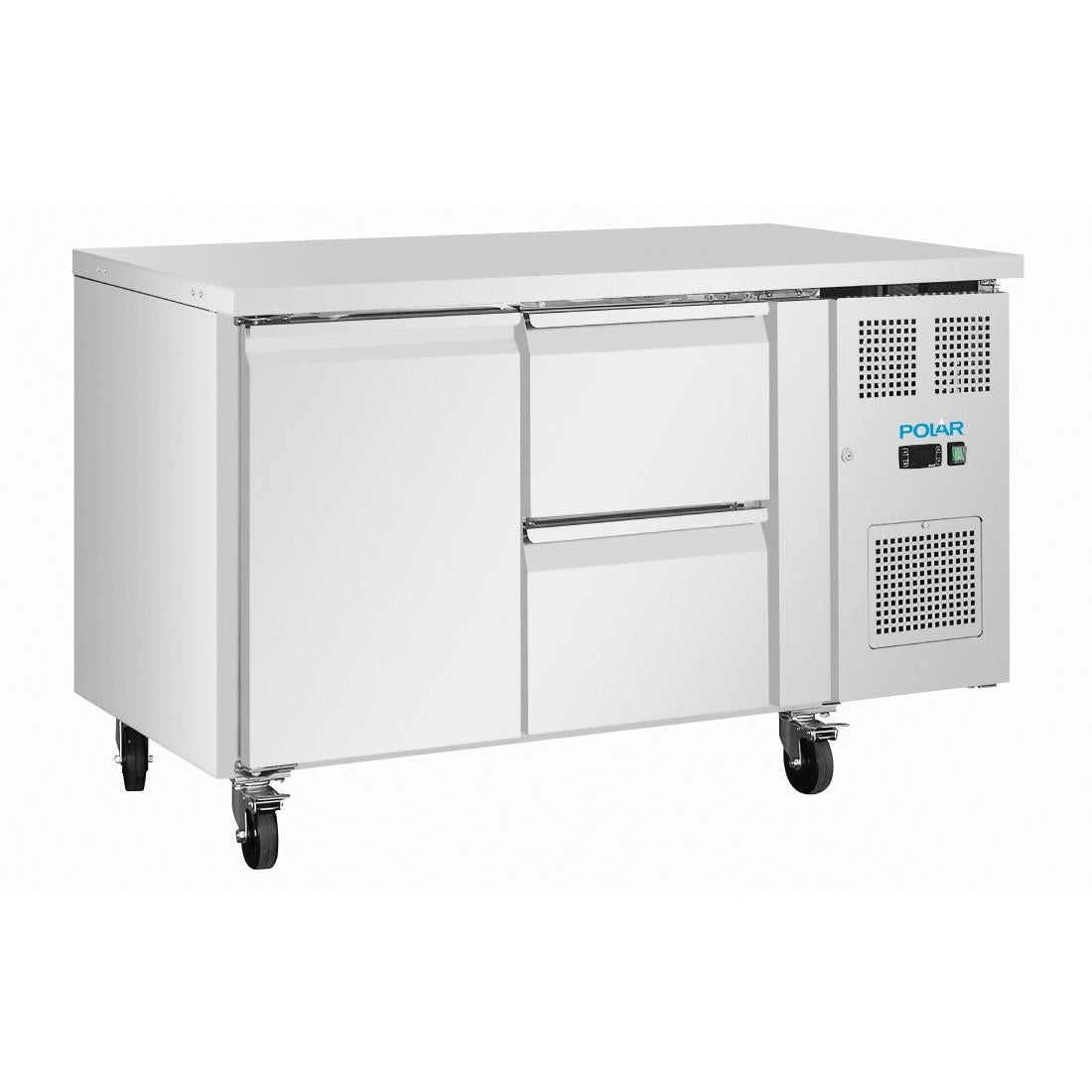 Polar U-Series One Door and Two Drawer Counter Fridge • PAS-UA108-A
