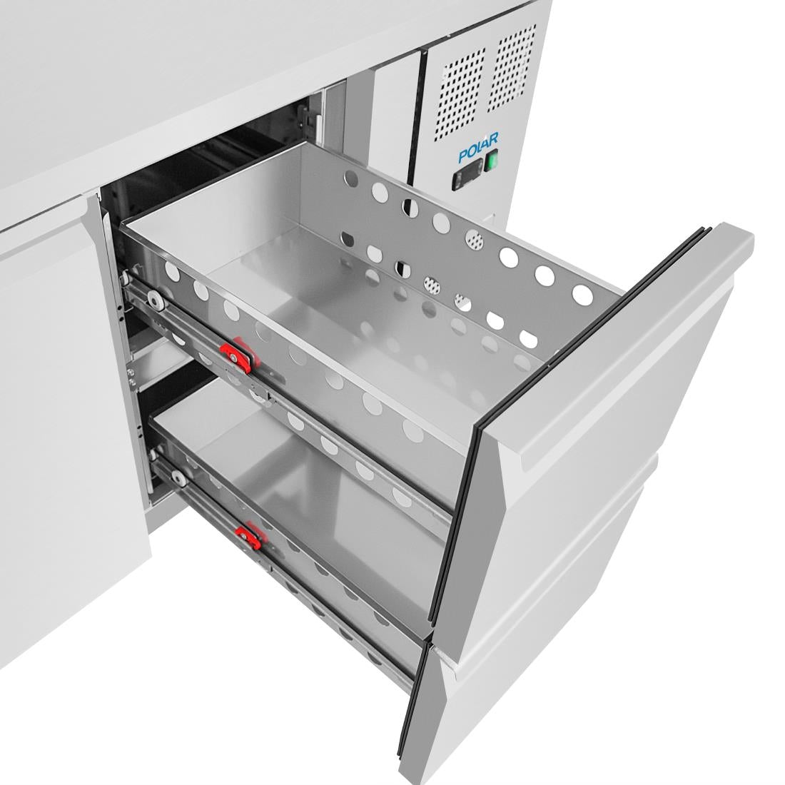 Polar U-Series One Door and Two Drawer Counter Fridge • PAS-UA108-A