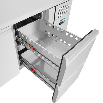 Polar U-Series One Door and Two Drawer Counter Fridge • PAS-UA108-A