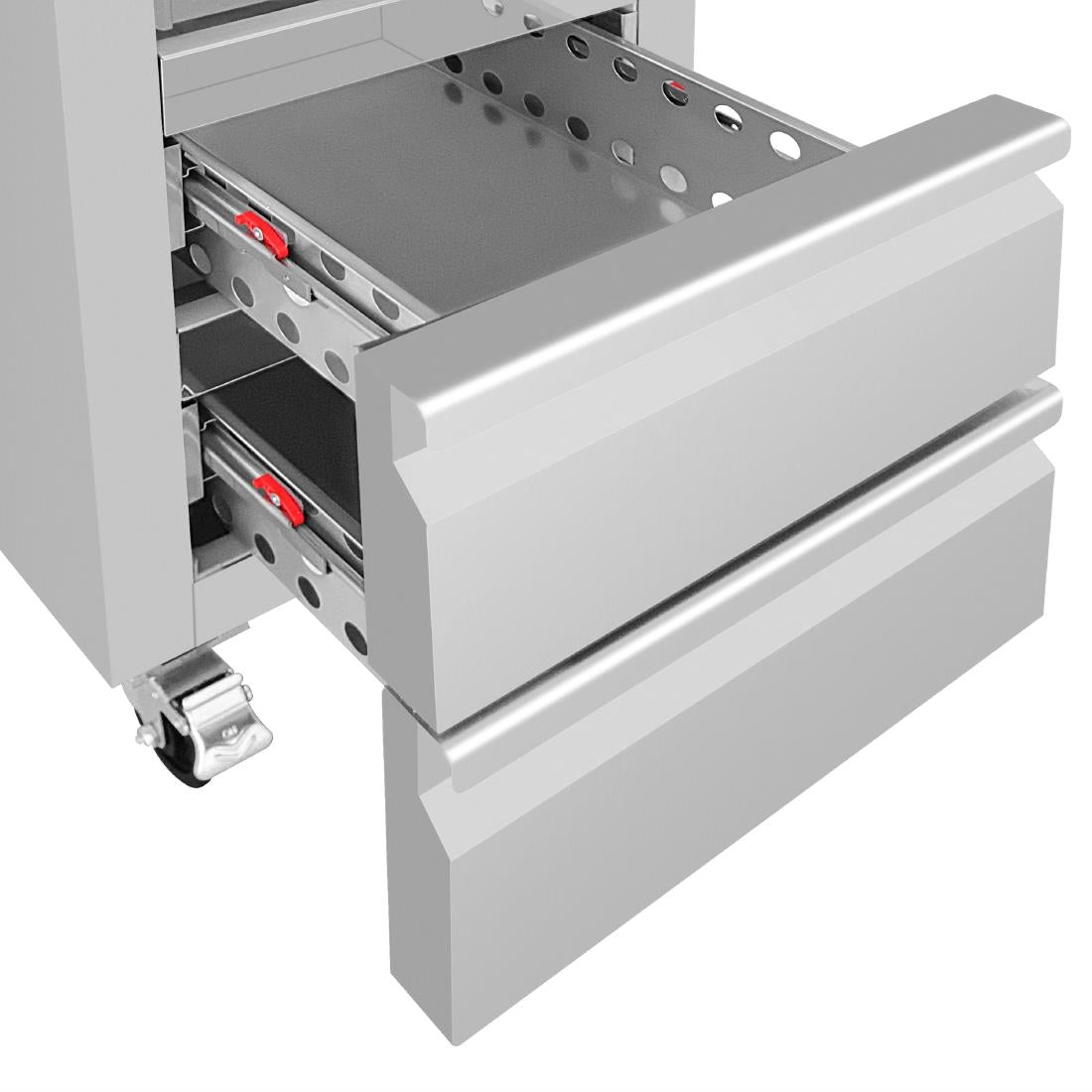 Polar U-Series Single Door and Two Drawer Slimline GN Cabinet Fridge • PAS-UA112-A