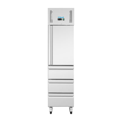 Polar U-Series Single Door and Three Drawer Slimline GN Cabinet Fridge • PAS-UA113-A