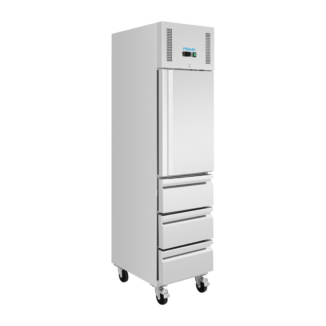 Polar U-Series Single Door and Three Drawer Slimline GN Cabinet Fridge • PAS-UA113-A